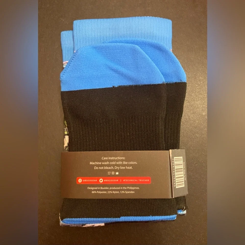 BOCO Gear No Hands Bridge Performance 7” Crew Unisex Socks‎ Size S/M